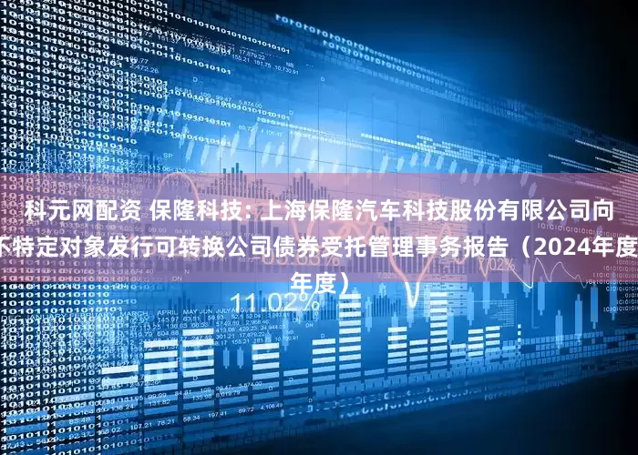 科元网配资 保隆科技: 上海保隆汽车科技股份有限公司向不特定对象发行可转换公司债券受托管理事务报告（2024年度）